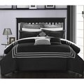 Fixturesfirst Cosmo Comforter Set - Black - Queen - 8 Piece FI2541518